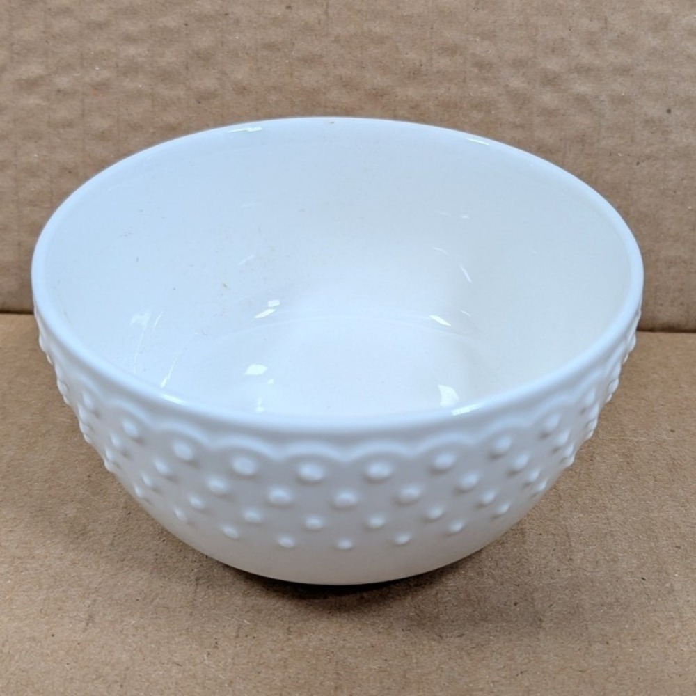 Set of 6 White Elements Ceramic Dipping Bowls 3.8 in (7.3 cm)